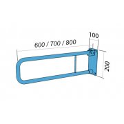 Tilting arched handrail 70cm  UR7-9005